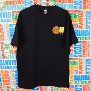 Santa Cruz Spongebob Squarepants T Shirt Size XL Double Sided Character Graphic
